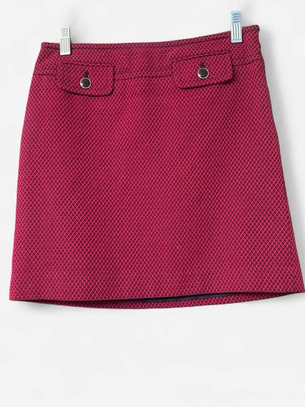 LOFT Textured Raspberry Mini Skirt